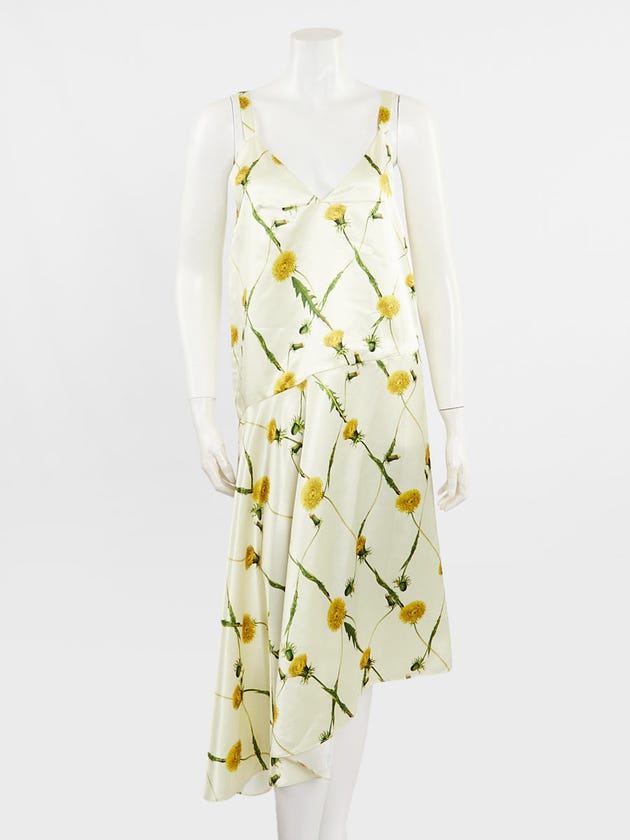 Burberry Sherbet Polyester Silk Floral Print Sleeveless Dress Size 8/42