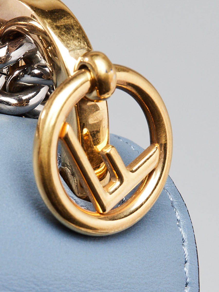 Fendi Ceruleo Vitello Leather Kan I Logo Small Crossbody Bag Fendi Ceruleo Vitello Leather Kan I Logo Small Crossbody Bag