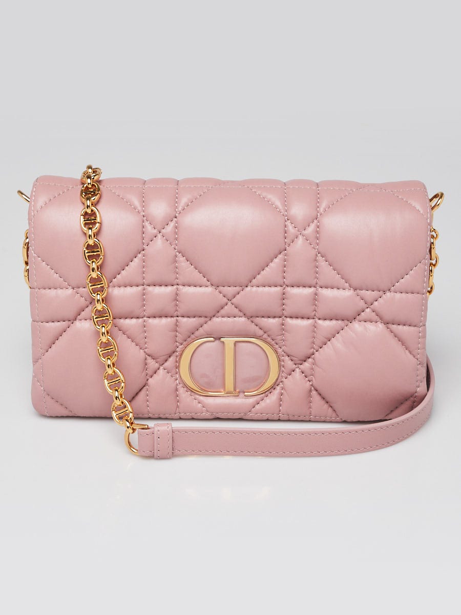 【おまけ付】 Christian Dior Old Rose Cannage Quilted Padded Leather Caro バッグ