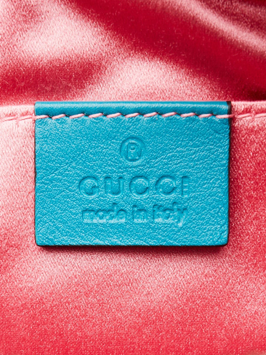 Gucci Teal Quilted Velvet Marmont Metalasse Small Camera Bag