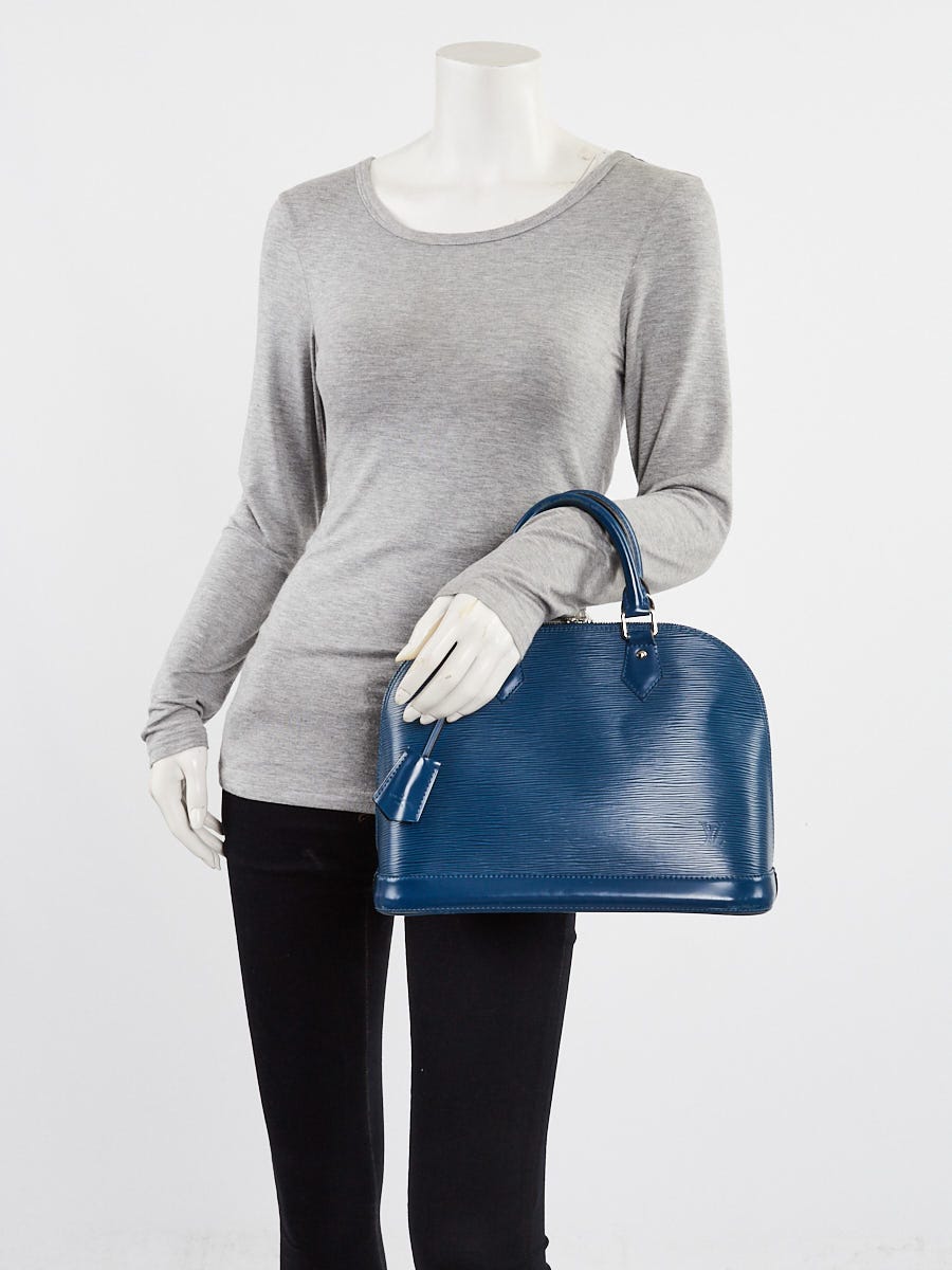 Louis Vuitton Blue Epi Leather Alma PM Bag