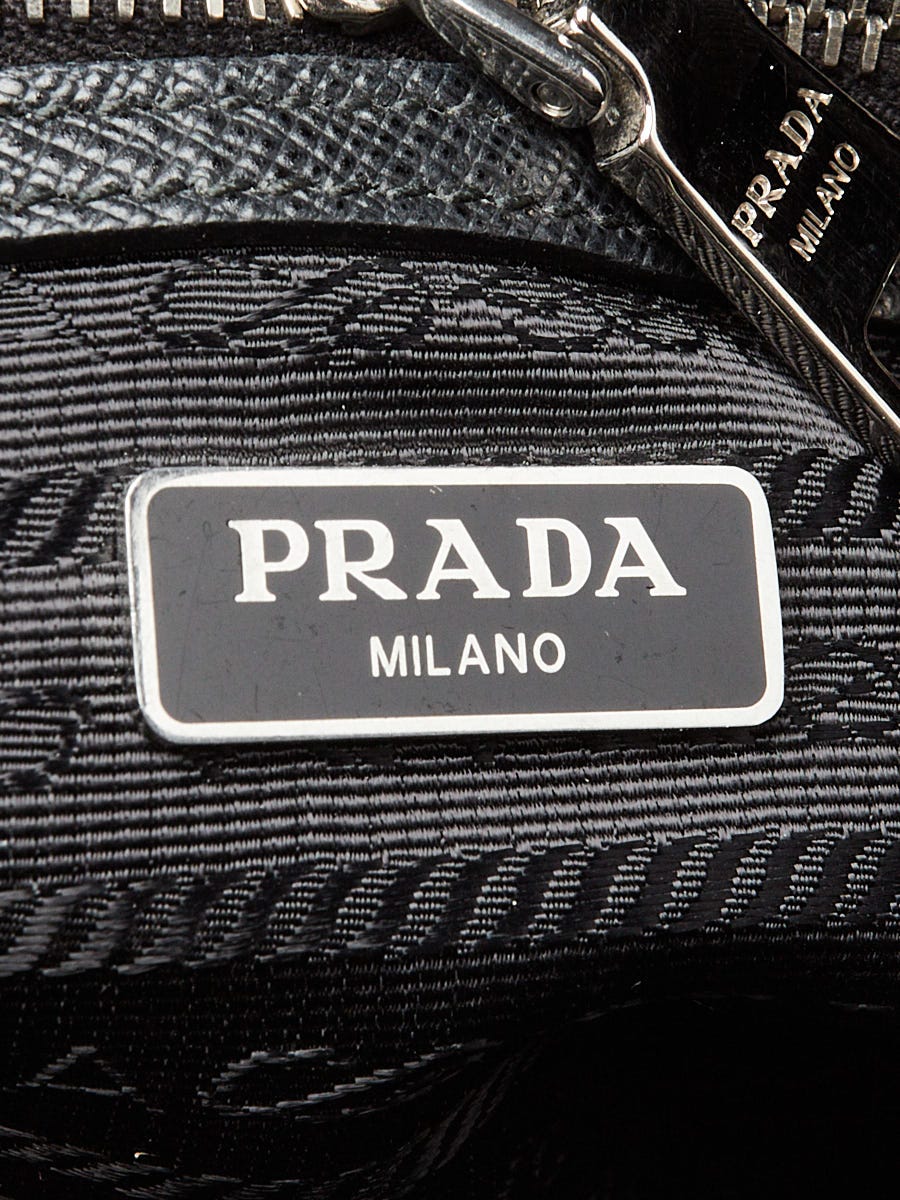 Prada Black Tessuto Nylon and Leather Small Top Handle