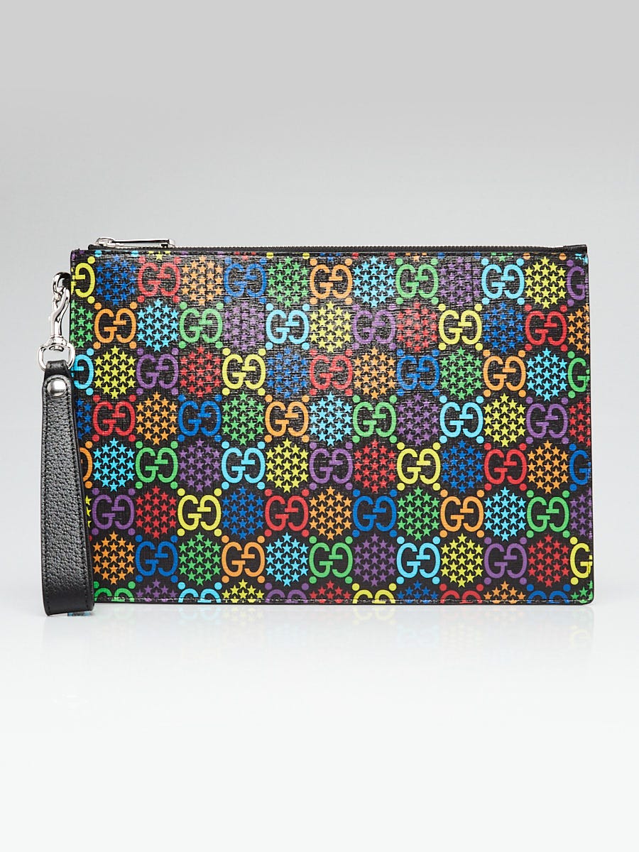 Gucci Multicolor/Black GG Supreme Coated Canvas Psychedelic