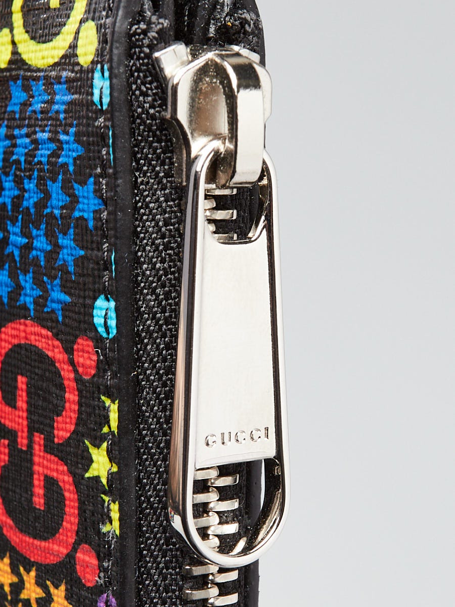 Gucci★素敵！Unisex Supreme GG Psychedelic Wristlet Gucci Multicolour GG Supreme Psychedelic Zip Wristlet Pouch