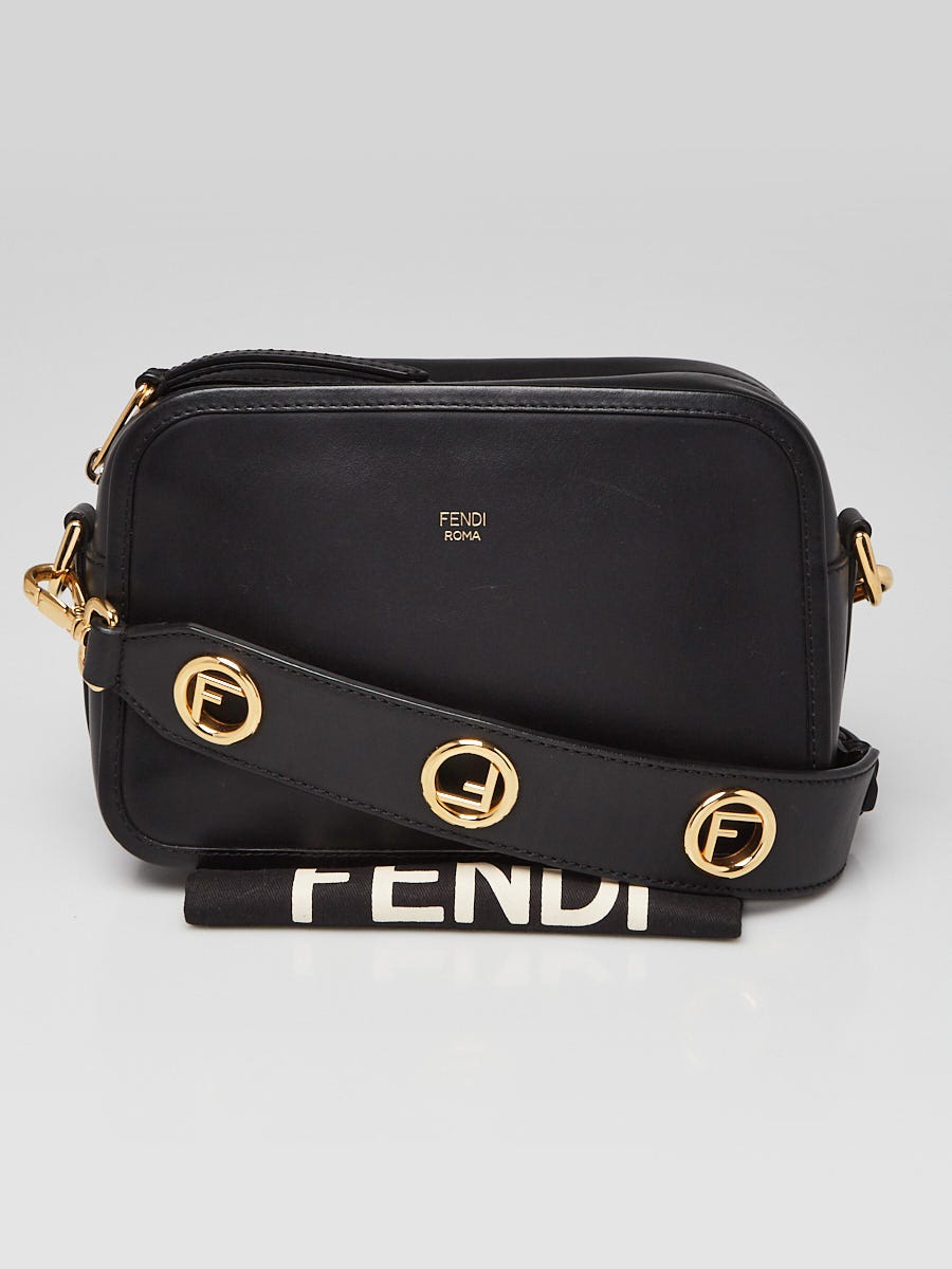 Fendi Black Leather Camera Case Bag 8BT287 | Yoogi's Closet