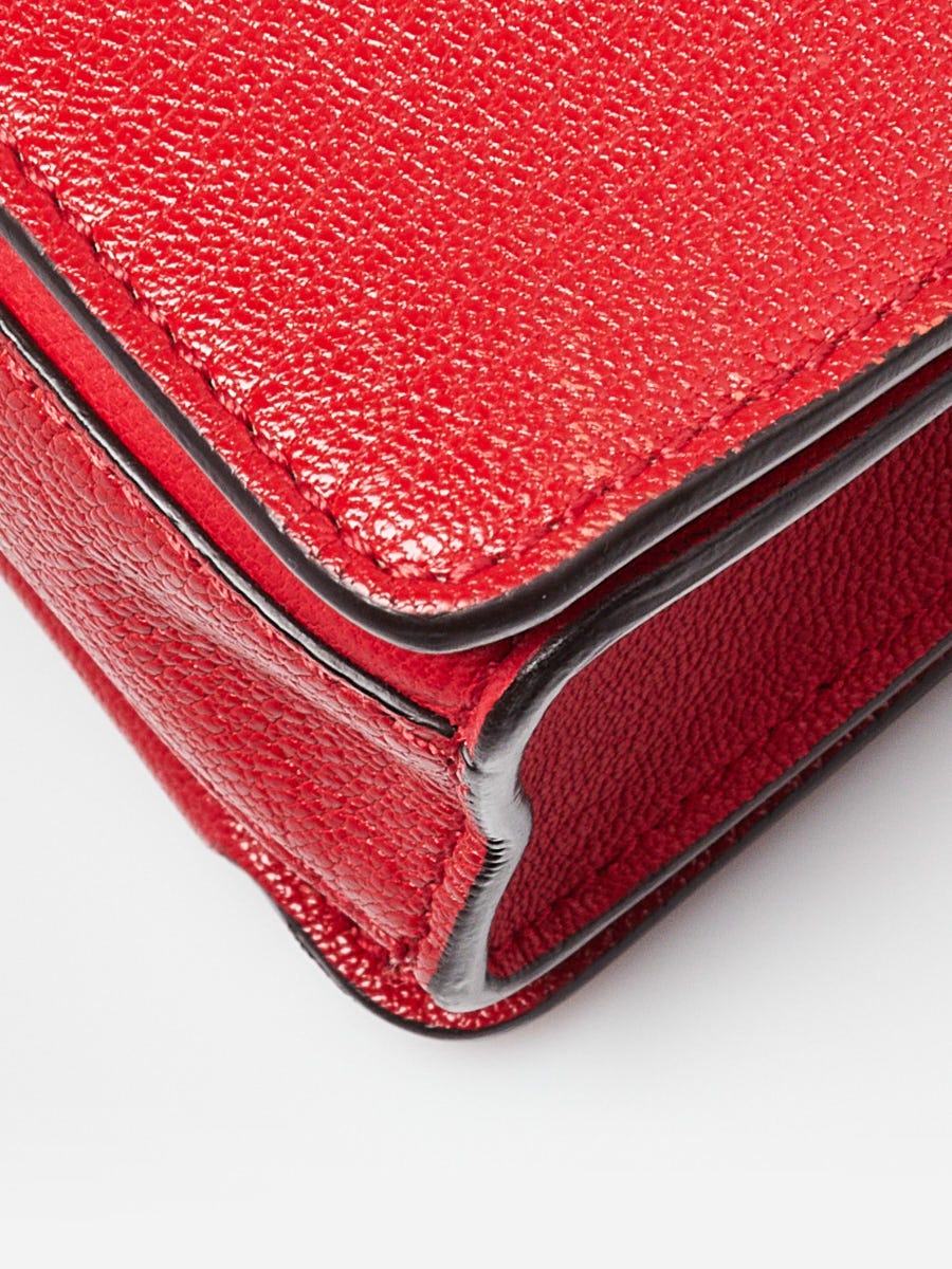 ■ 限定レア商品 GIVENCHY（ジバンシィ）良品 / かごバッグ / レッド Givenchy Bright Red Goatskin Leather GV3 Mini Crossbody Bag