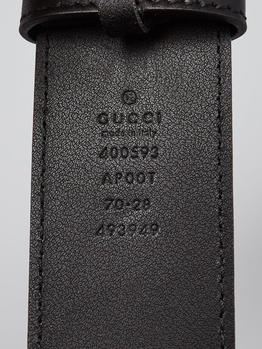 Gucci Black Smooth Leather Double G Belt Size 70/28 | Yoogi's Closet