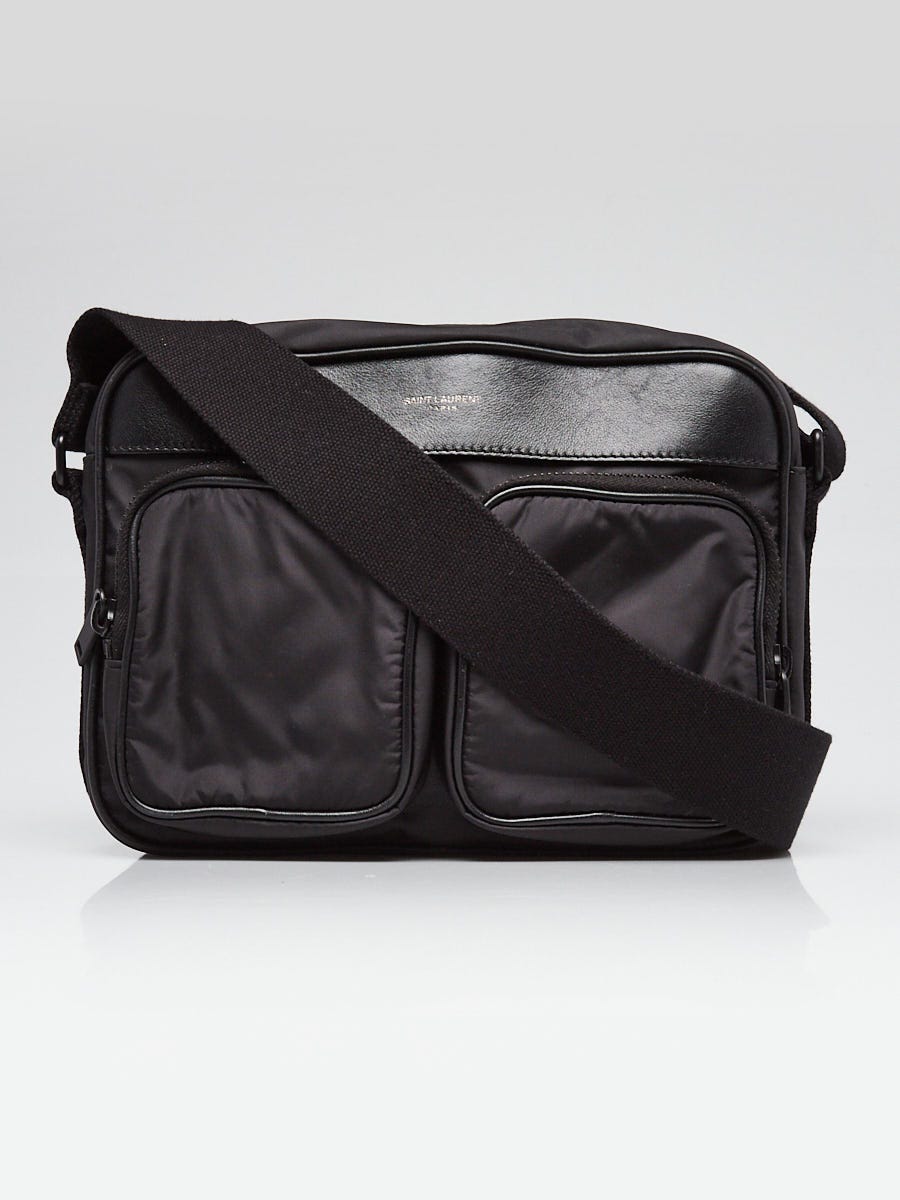 Yves Saint Laurent Black Nylon/Leather City Camera Crossbody Bag