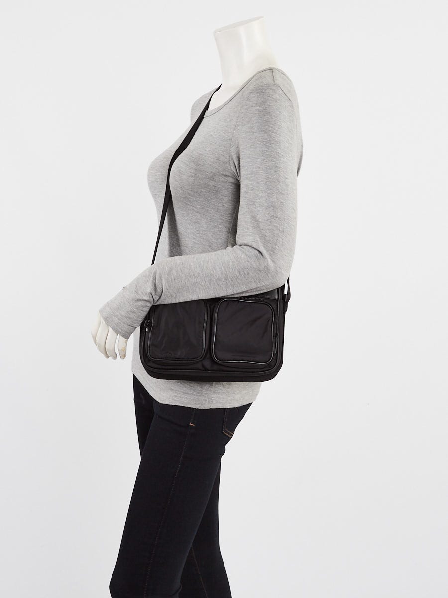 Yves Saint Laurent Black Nylon/Leather City Camera Crossbody Bag