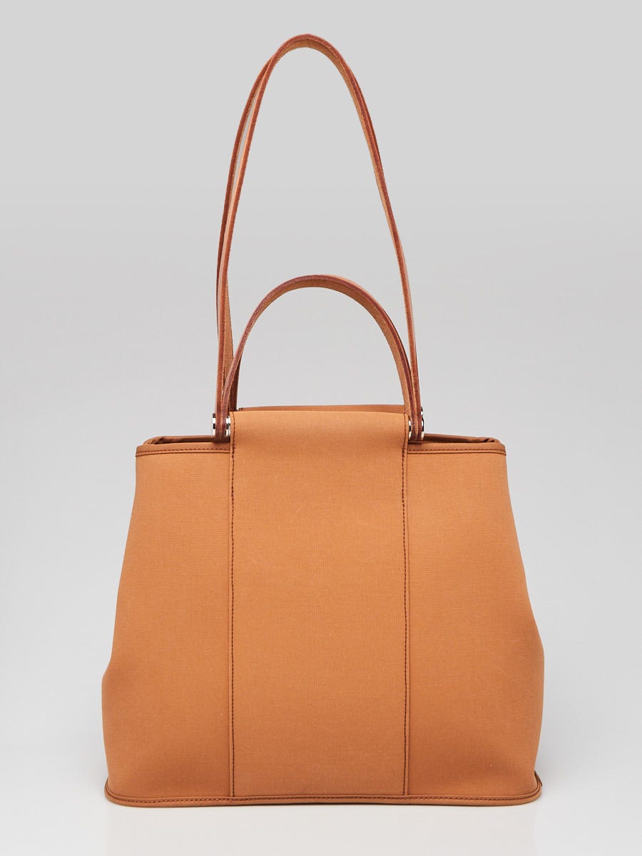 Hermes Gold/Fauve Toile Canvas Cabag 32 Bag | Yoogi's Closet