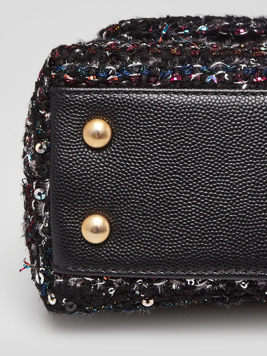 祝開店！大放出セール開催中 Quilted Multicolor Black Chanel Tweed Coco Mini Sequin and アクセサリー