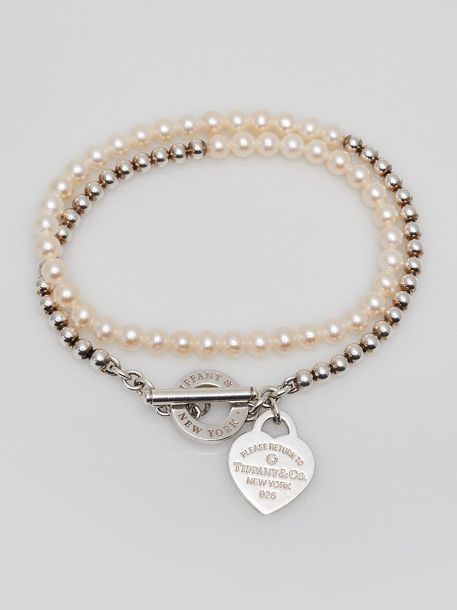 Tiffany & Co. Pearl Sterling Silver and Diamond Return to Tiffany