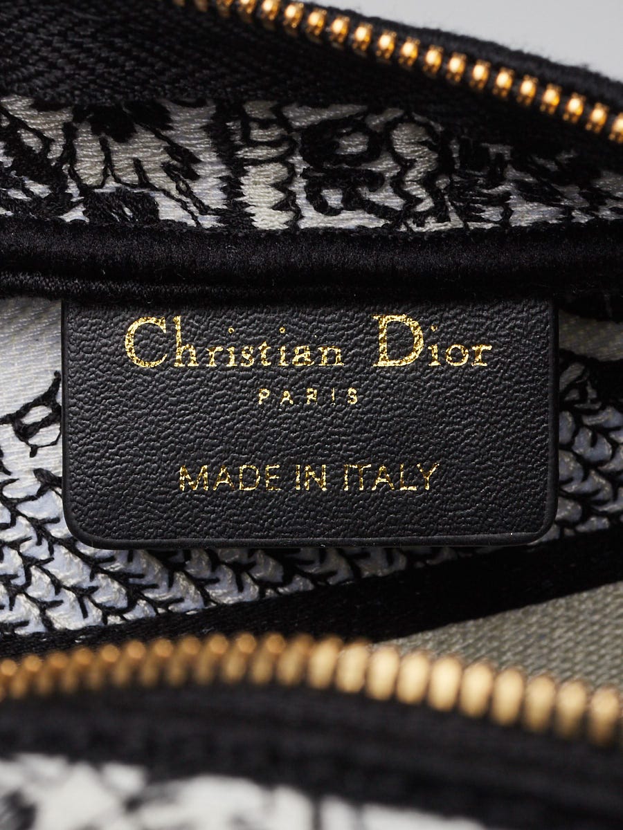 Christian Dior White/Black Canvas Plan de Paris Canvas Caro