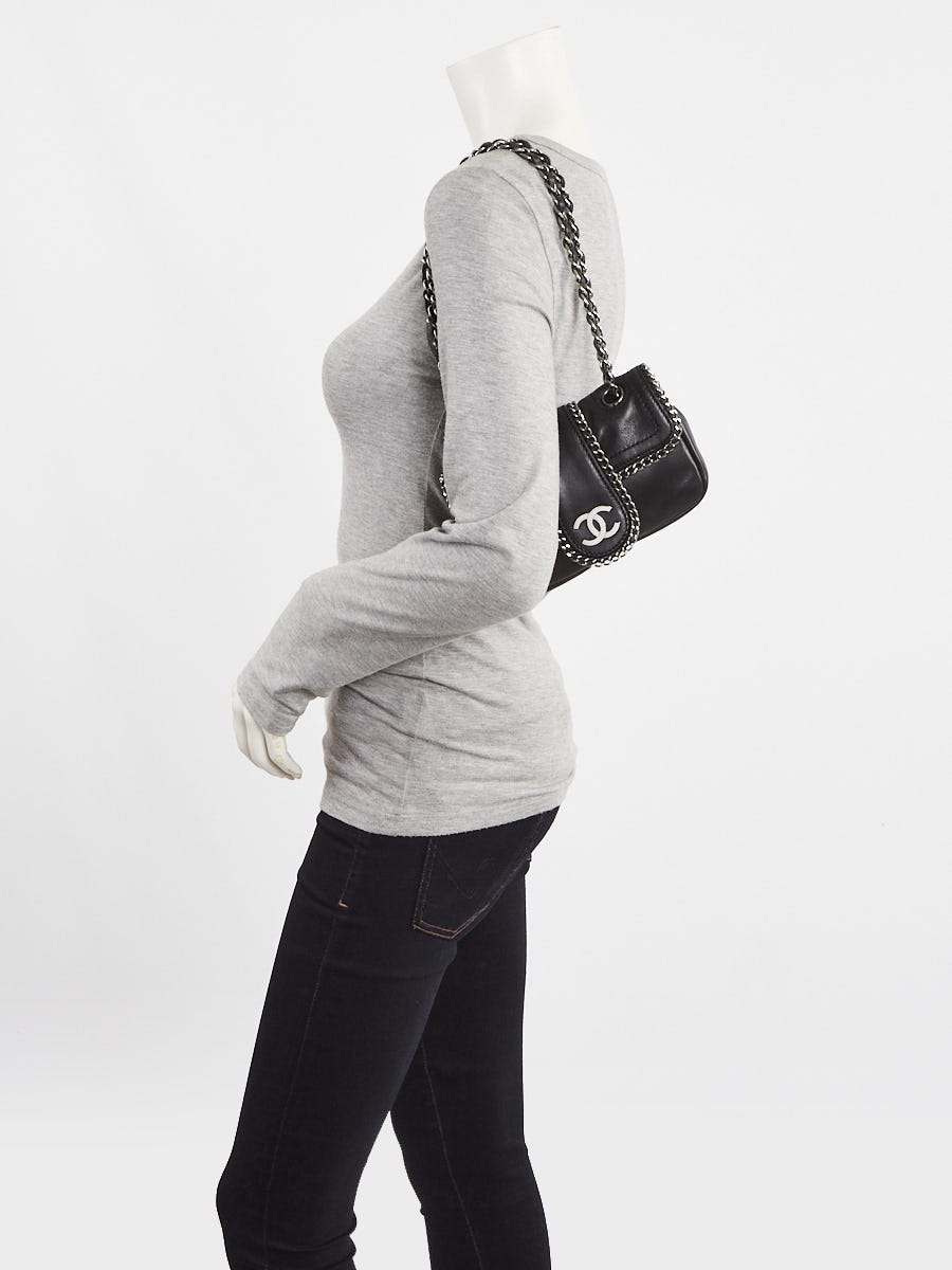 Chanel Black Lambskin Leather Madison Chain Mini Flap Bag
