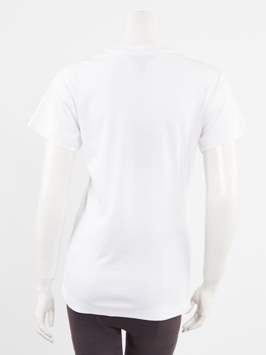 Louis Vuitton White/Multicolor Cotton Flower Print T-Shirt