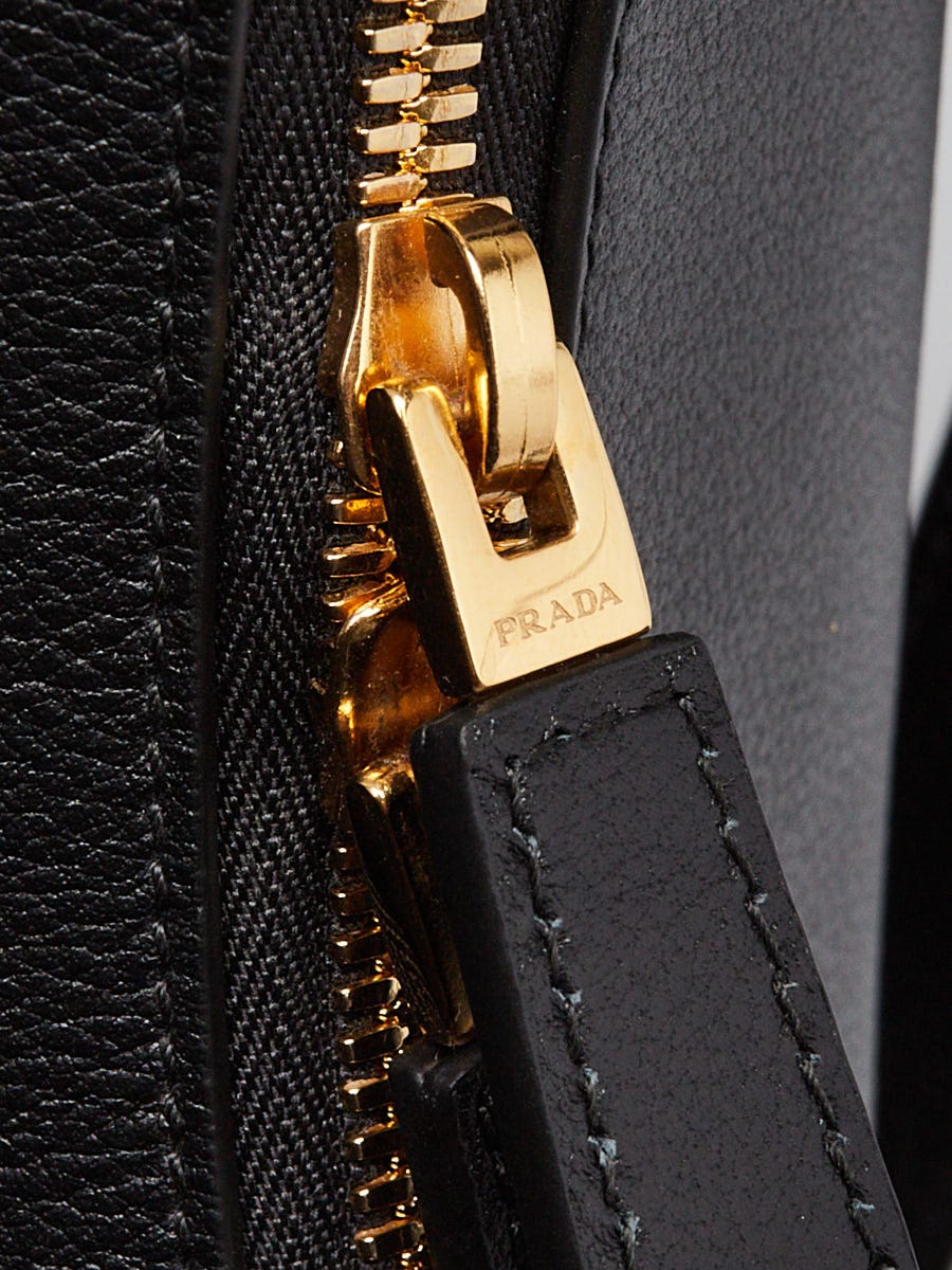 Prada Black Soft Grain Leather Darling Shoulder Bag