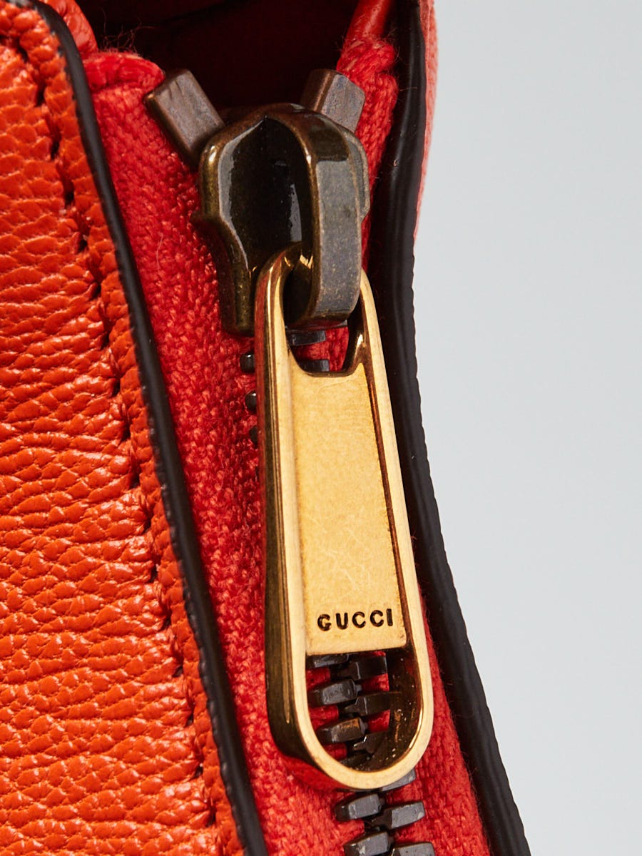 Gucci Orange Leather Double G Aphrodite Mini Shoulder Bag