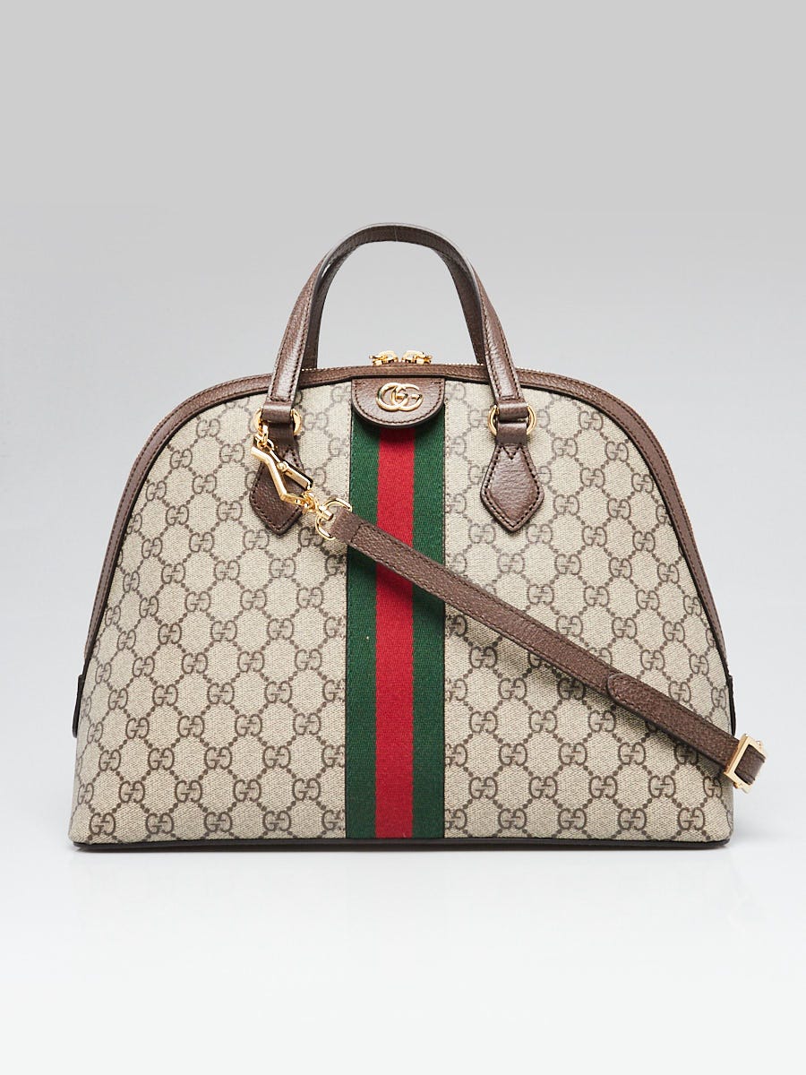 Gucci Beige/Ebony GG Coated Canvas Top Handle Medium Ophidia