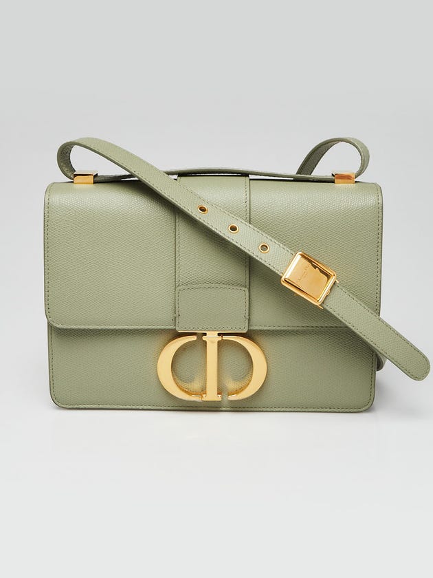 Christian Dior Green Calfskin Leather Montaigne 30 Flap Bag