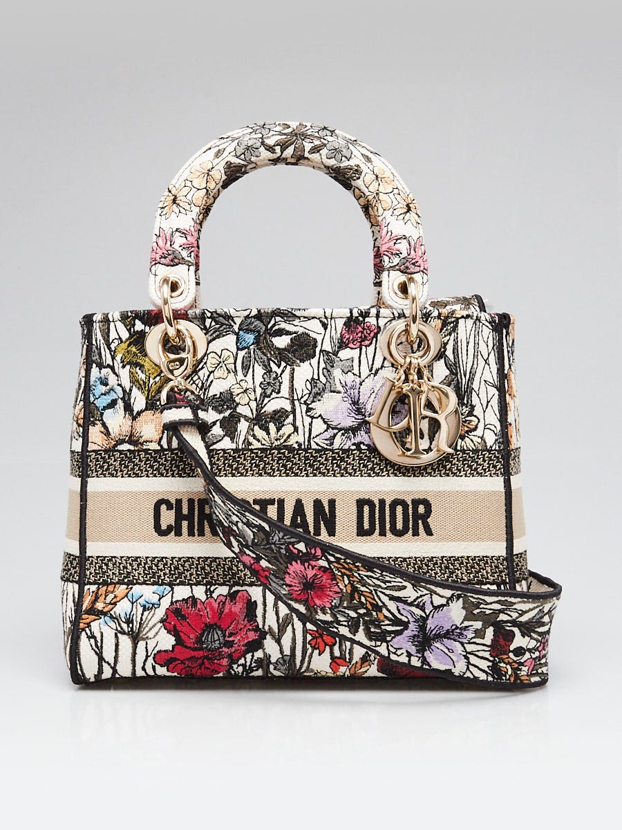 Christian Dior Multicolor Embroidered Mille Fleurs Canvas Medium