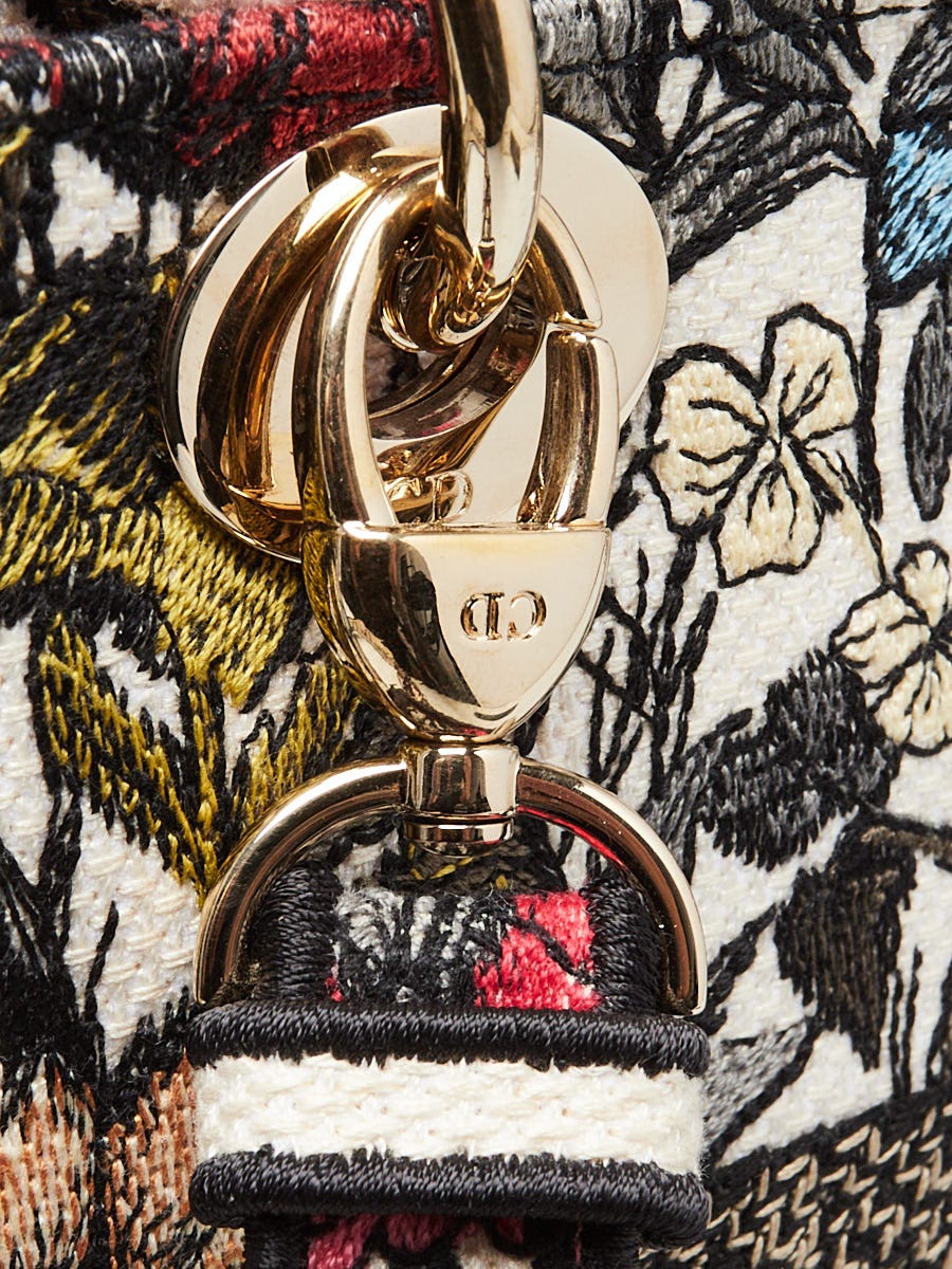 Christian Dior Multicolor Embroidered Mille Fleurs Canvas Medium