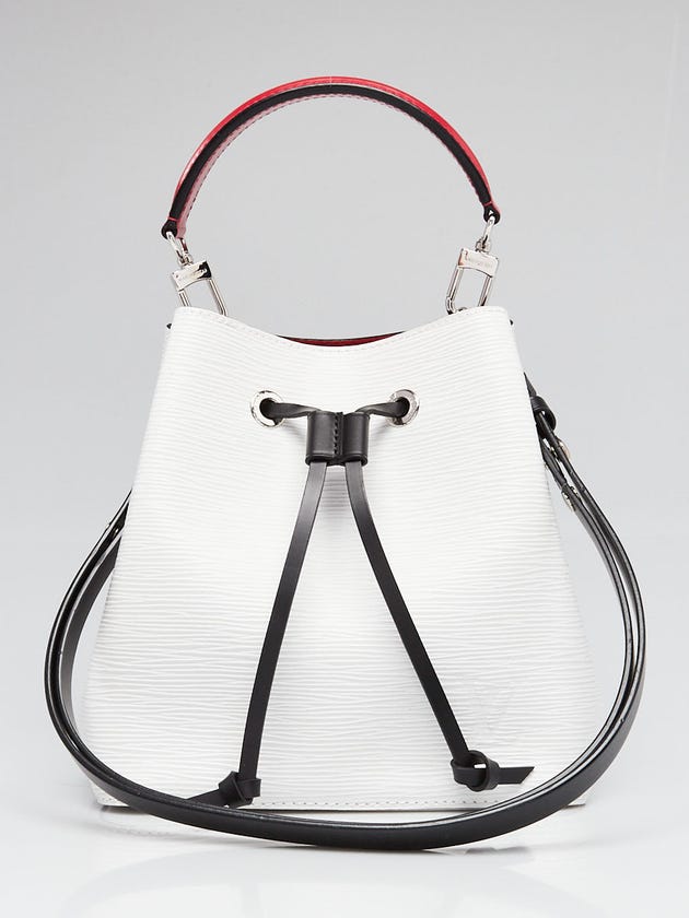 Louis Vuitton White/Black/Scarlet Epi Leather NeoNoe BB Bag