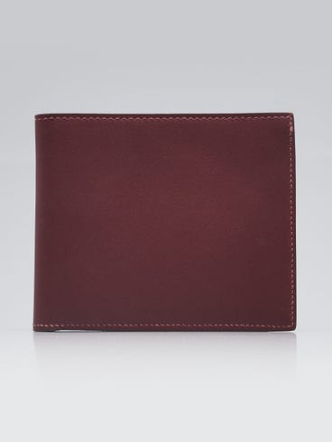 Hermes Rouge H Tadelakt Leather Mc2 Copernic Wallet