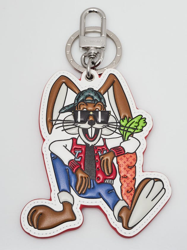 Louis Vuitton Red Monogram Leather LV Rabbit Key Holder and Bag Charm ...