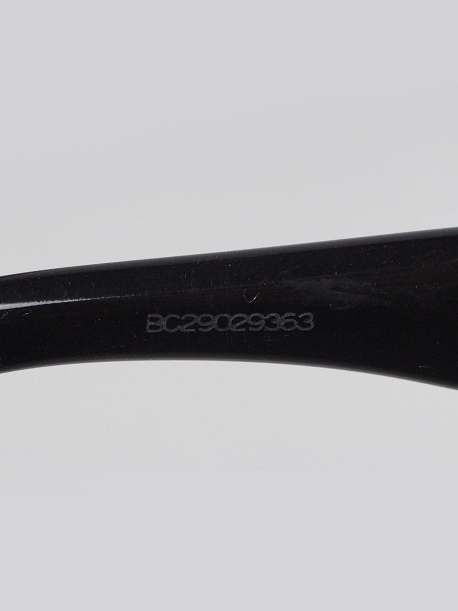 Chanel Black Acetate Crystal CC Shield Sunglasses - 5466 | Yoogi's