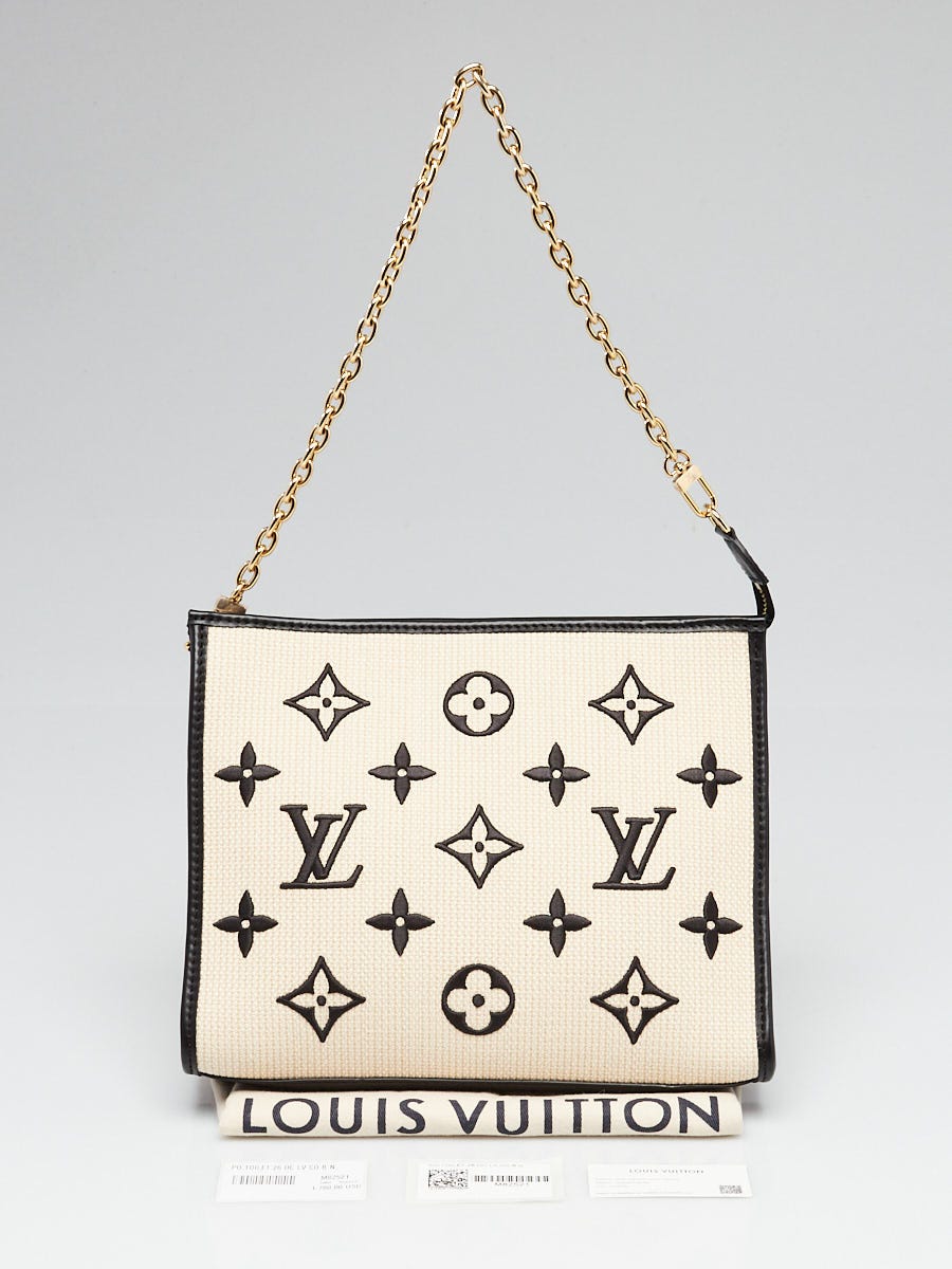 Louis Vuitton Monogram Raffia and Leather Poche Toilette 26