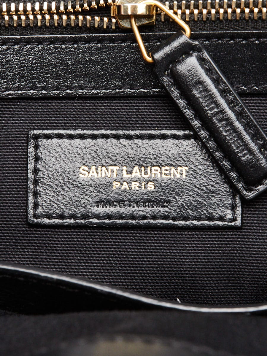Yves Saint Laurent Black Canvas/Leather Manhattan Small Tote Bag
