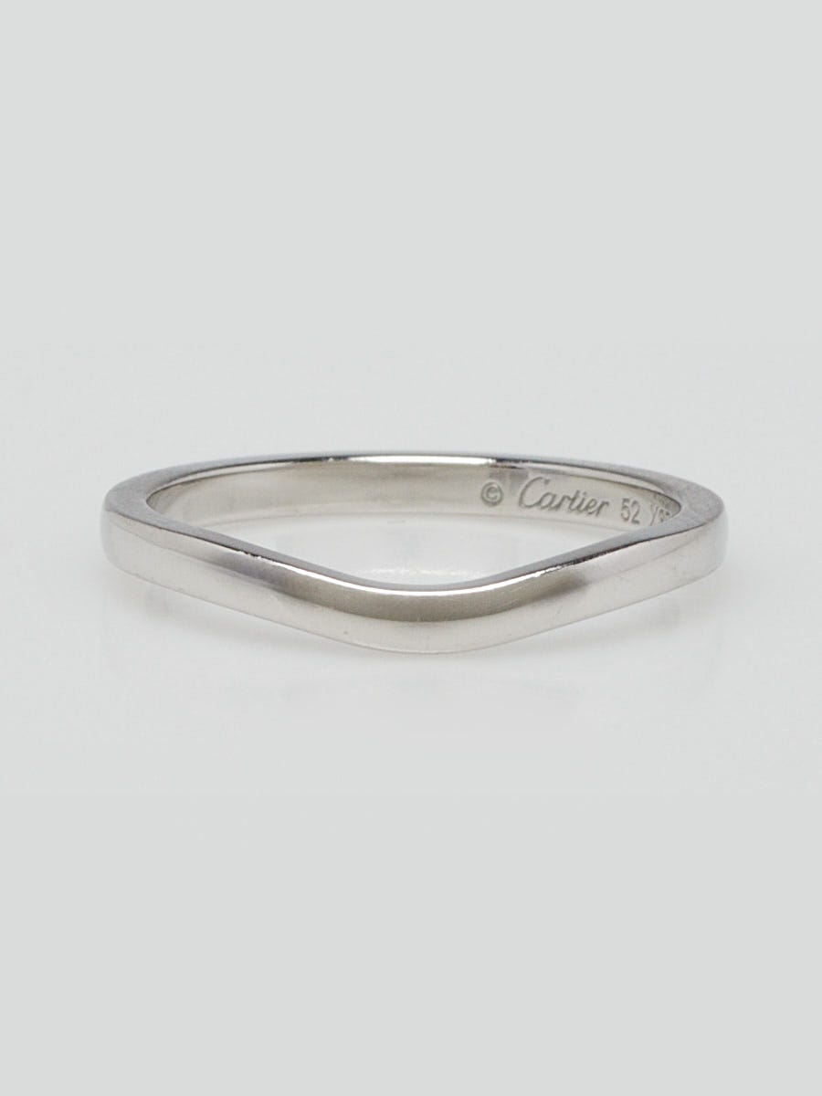 Cartier 2mm Platinum Ballerine Wedding Band Size 6/52