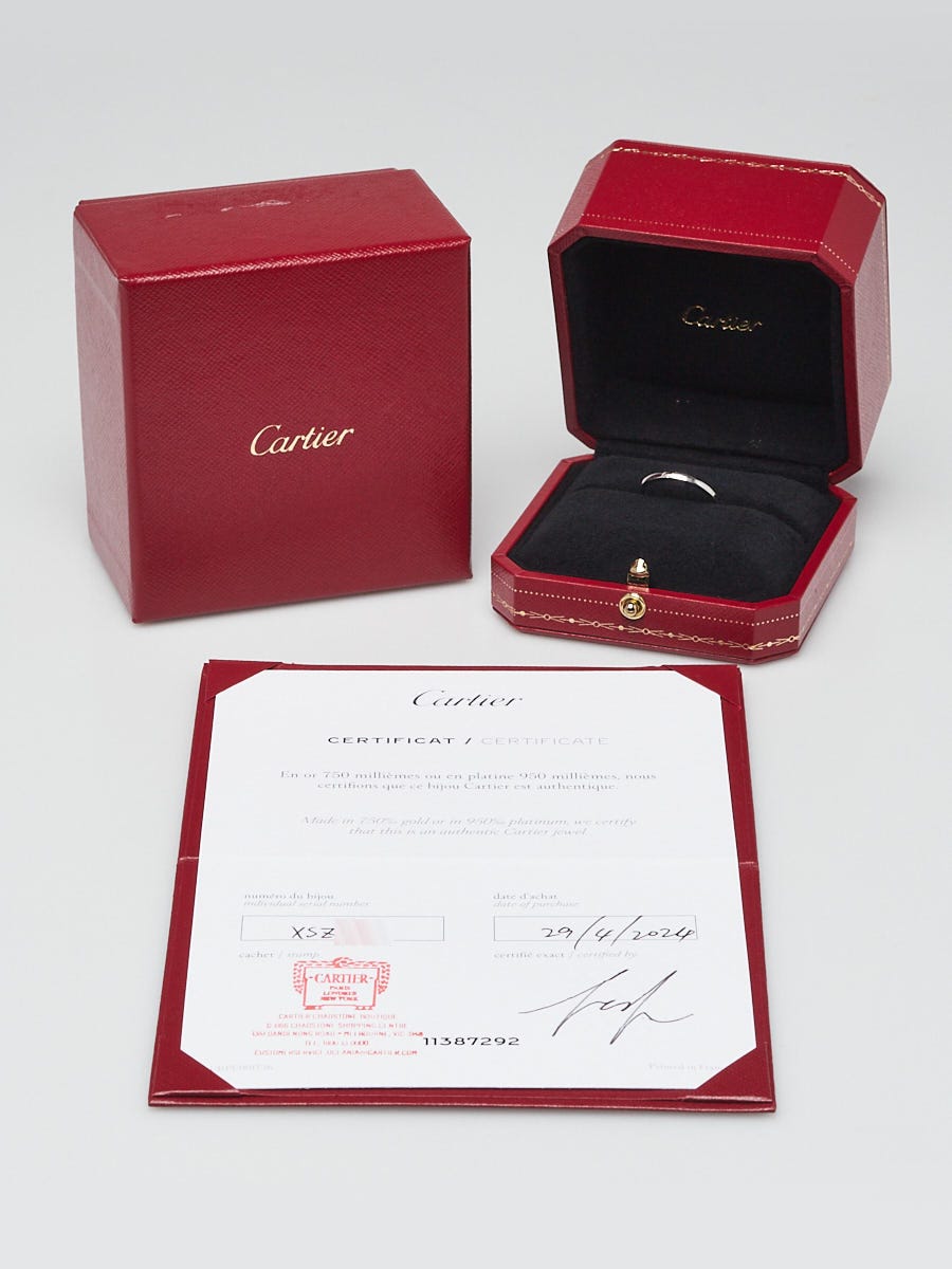 Cartier 2mm Platinum Ballerine Wedding Band Size 6/52