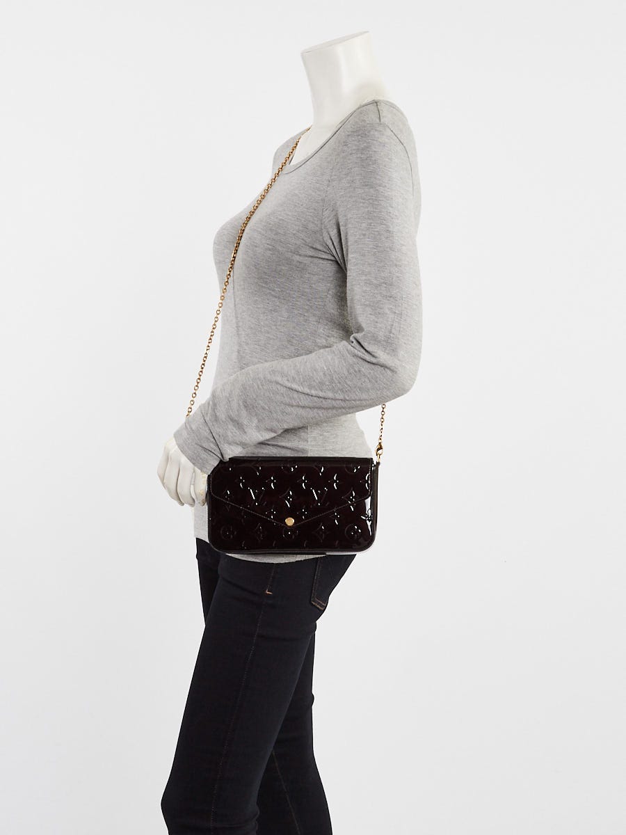 Louis Vuitton Amarante Monogram Vernis Felicie Pochette Bag w/ Inserts |  Yoogi's Closet