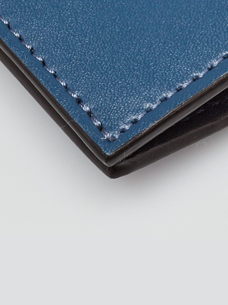 Fendi Blue Leather By The Way Compact Flap Wallet - 8M0387