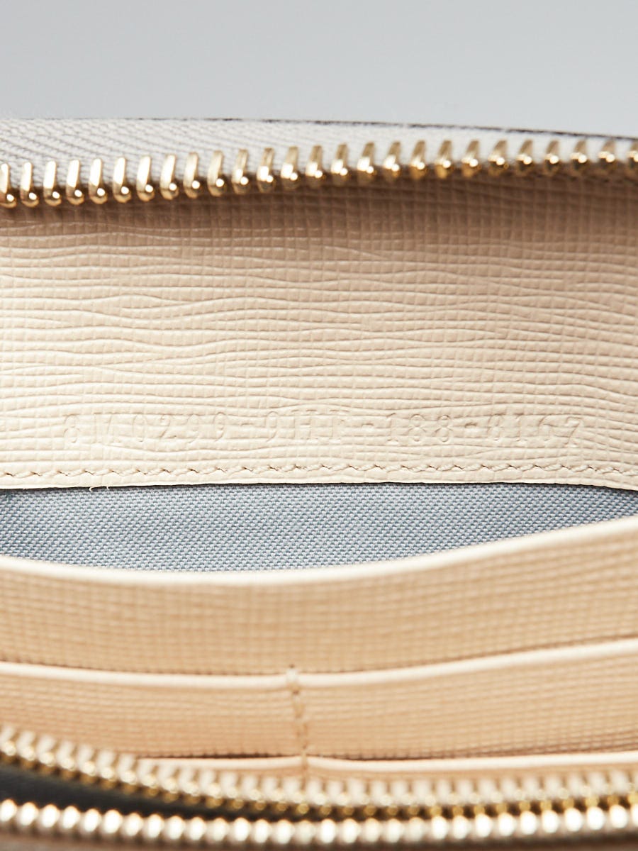 Fendi Multicolor Vitello Leather Monster Eyes Zip Around