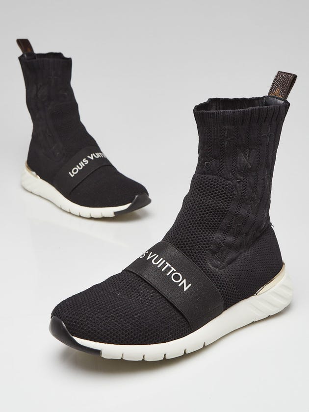 Louis Vuitton Black Monogram Technical Fabric Aftergame Sneakers Size 5.5/36