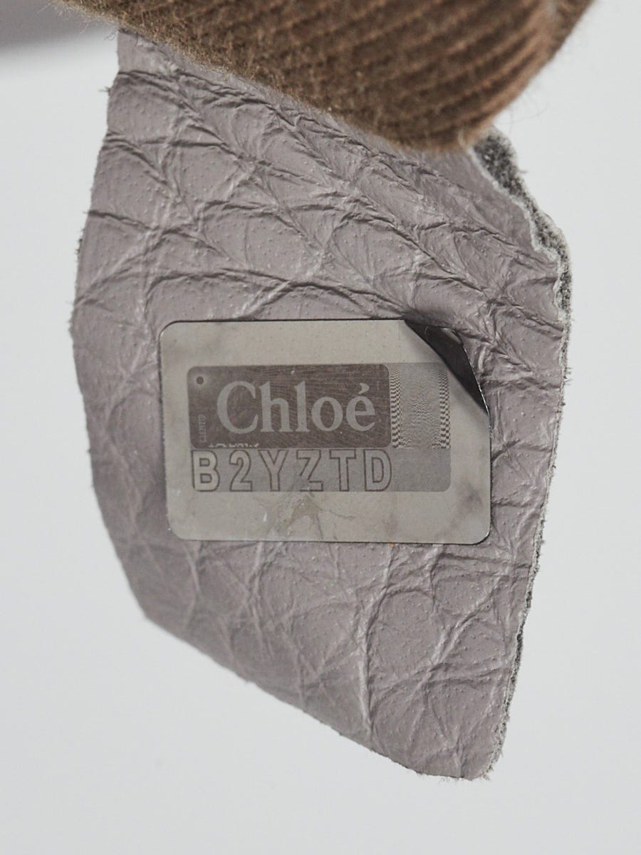 Chloe Grey Pebbled Leather Medium Marcie Hobo Bag | Yoogi's Closet