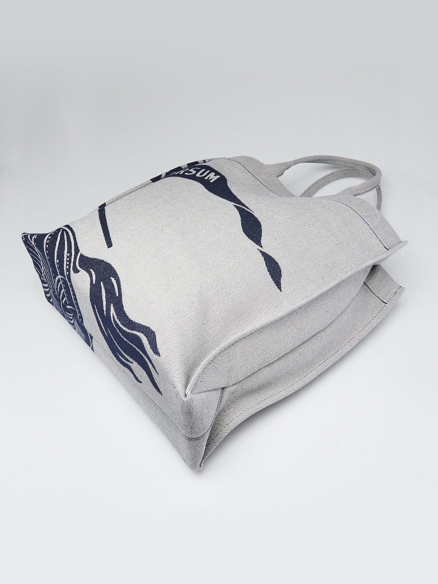 【BURBERRY】EKD ミニポーチ付き ジャガードコットントート Burberry EKD Canvas Tote Bag | Grey | FARFETCH