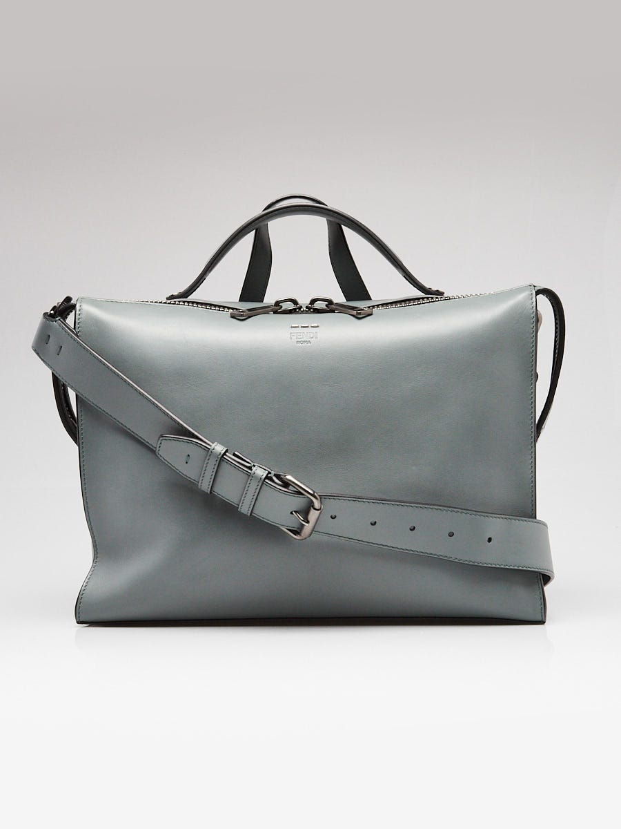 Fendi Green/Grey Vitello Grace Lui Urban Briefcase Bag 7VA400