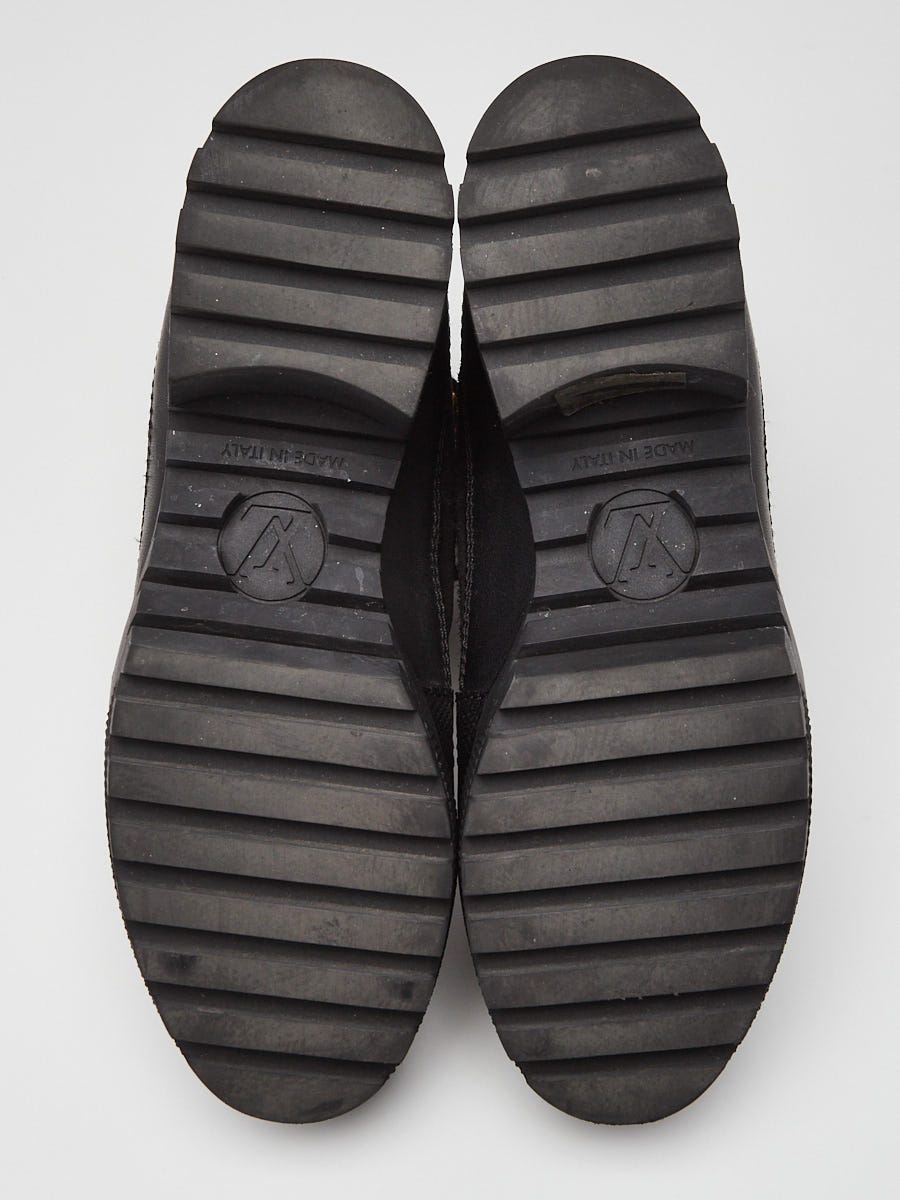 Louis Vuitton Black Suede/Rubber Platform Laureate Desert Boots Size 5.5/36