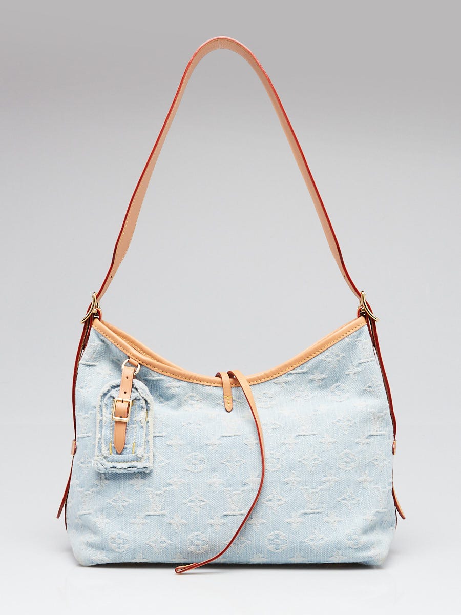 Louis Vuitton Sky Blue Monogram Denim Carryall PM Bag | Yoogi's Closet