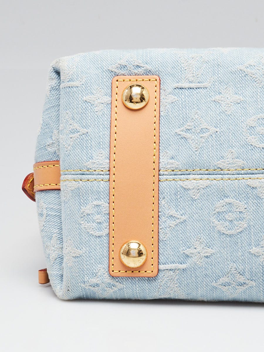 Louis Vuitton Sky Blue Monogram Denim Carryall PM Bag | Yoogi's Closet