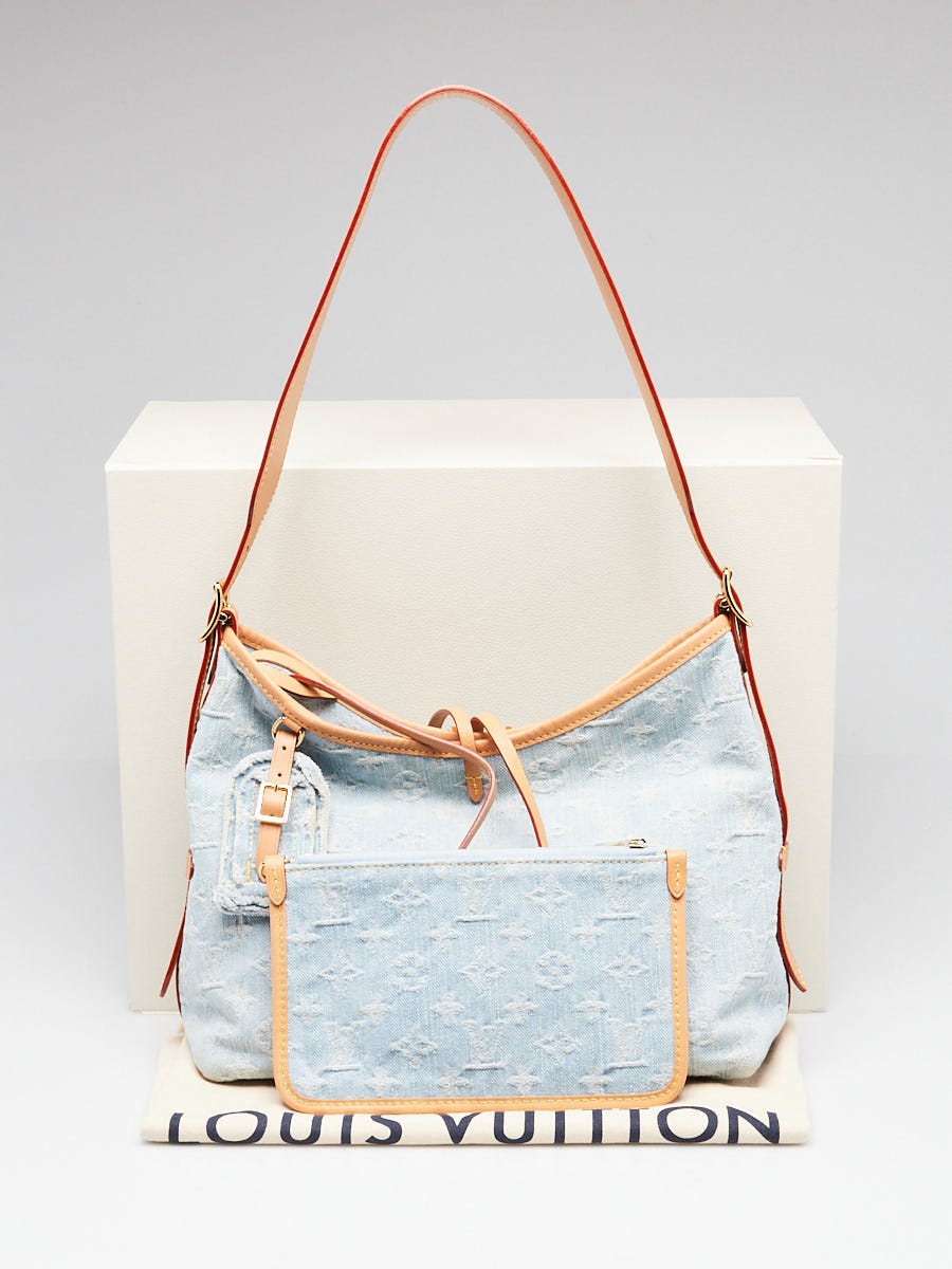 Louis Vuitton Sky Blue Monogram Denim Carryall PM Bag | Yoogi's Closet