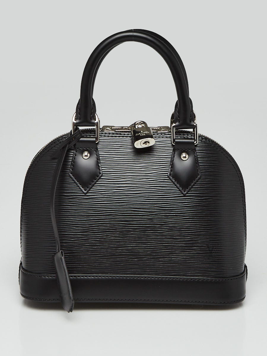 【Louis Vuitton】Epi Alma BB ハンドバッグ Louis Vuitton Black Epi Leather Alma BB Bag w/ Jacquard