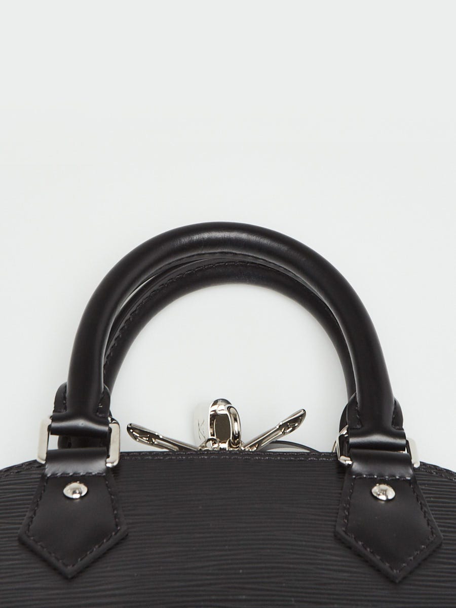 Louis Vuitton Black Epi Leather Alma BB Bag w/ Jacquard