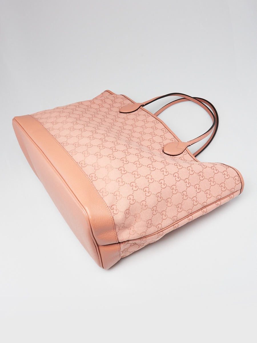 Gucci Pink GG Canvas/Leather Large Ophidia Tote Bag | Yoogi's Closet