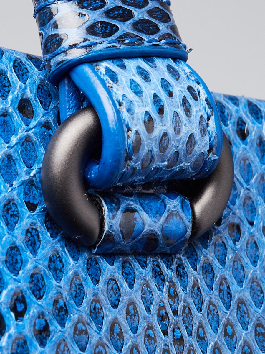 Bottega Veneta Blue Intrecciato Woven Nappa Leather and Ayers