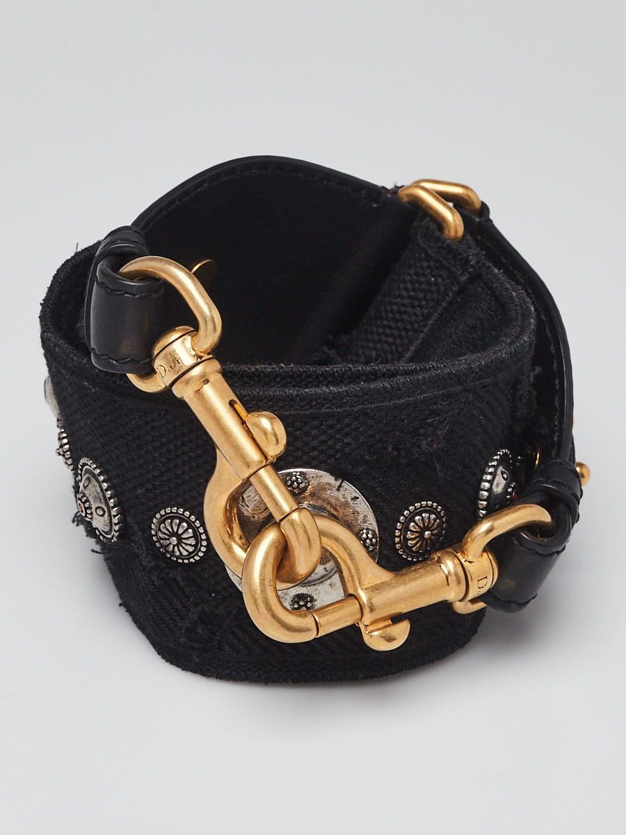 送料無料の商品 Christian Yoogi's | Strap Shoulder Canvas Studded Black Dior シャツ/ブラウス(長袖/七分)