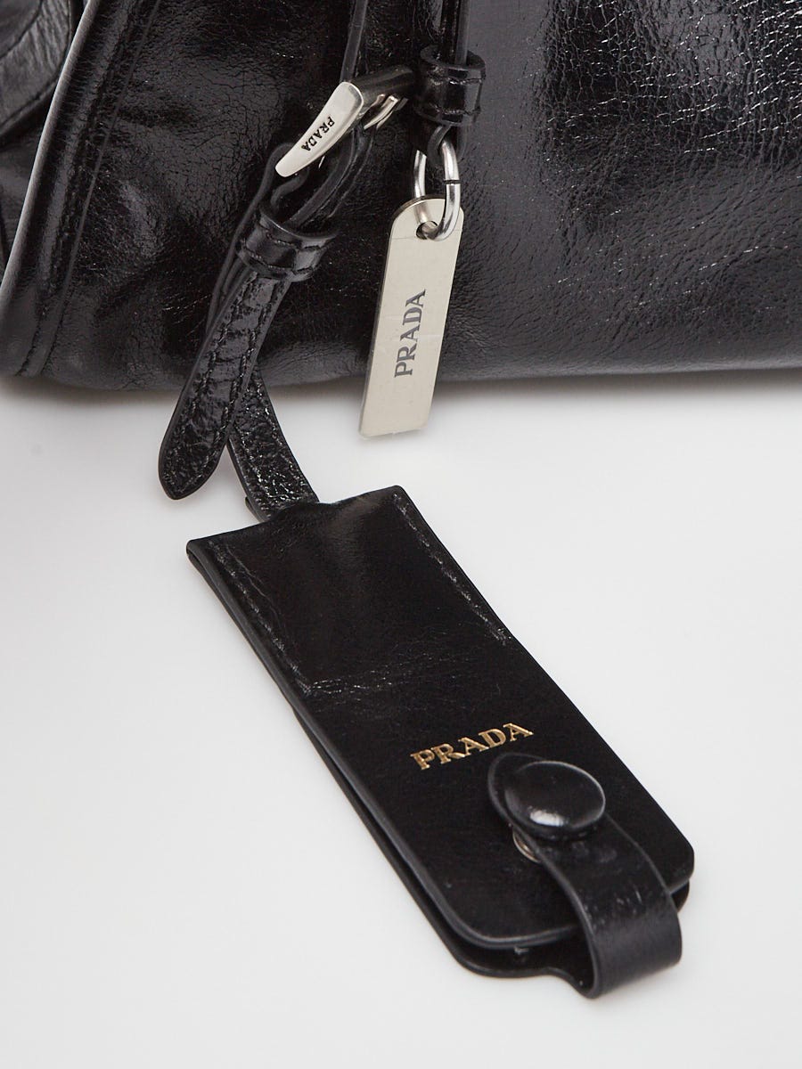 Prada Black Soft Lux Leather Medium Tote Bag 1BG563 | Yoogi's Closet